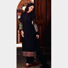 Asbah’s Shalwar Kamiz and Dupatta Georgette with all over Body Embroidered